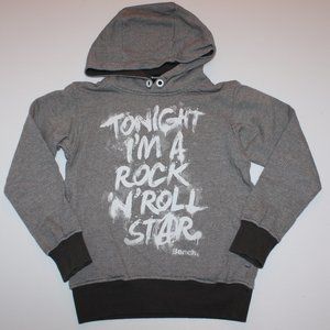 Bench Boy's Tonight I'm a Rock 'N' Roll Star Gray Hoodie Top size 7 8